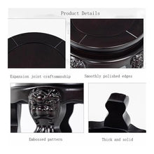 WOAITIANTIAN Vase Stand Circular Vase Bonsai Pedestal, Wooden Teaware Stool Stand Decoration for Home Office(Small)
