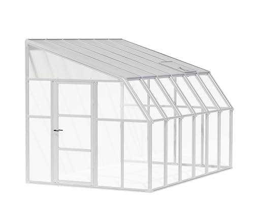 Palram - Canopia Sun Room Polycarbonate Lean-To Solarium 8' x 12', White