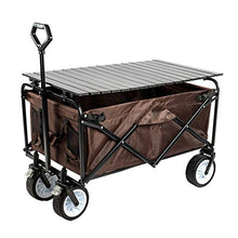 Camping Handcart, Folding Garden Utility Cart with Table