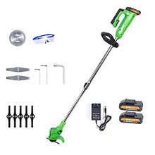 Electric Lawn Mower, 21V Portable Battery Electric Rotary Lawn Mower with U-Handle, Rechargeable Lightweight Telescopic Garden Weeding Tools, 1 Batter