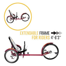 MOBO Triton Pro Adult Tricycle Recumbent Trike Cranberry