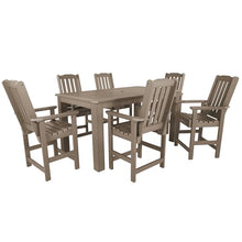 highwood Lehigh 7pc Counter Height Patio Dining Set 72" x 42", Woodland Brown