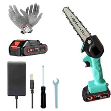 Mini Chainsaw, Electric Chainsaw,6 Inch Cordless Saw The Battery-Operated Mini Wood Cutter with 2 Rechargeable Battery for Garden and Outdoor(Blue,2 batteries)