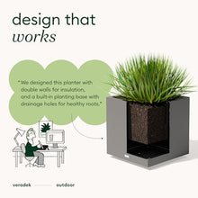 Veradek Block Series Cube Planter - Square Outdoor Planter