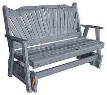 Furniture Barn USA Cedar 6' Fanback Glider Gray Stain