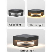 Xinmeiyue Outdoor Solar Pillar Lights - Black Modern LED Solar Powered Lamp for Yard, Garden, and Deck - Warm White Vintage Design(60cm)
