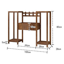 Flower Pot Holder Natural Hardwood Potted Rack Combinable Multi-Layer Plant Display Shelf Floor Stand Firmly Support Creative Decoration for Indoor Outdoor Garden