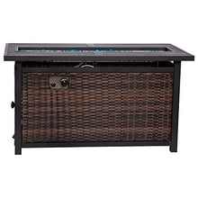 Flash Furniture 45"x25" Outdoor Propane Fire Pit Table, Black