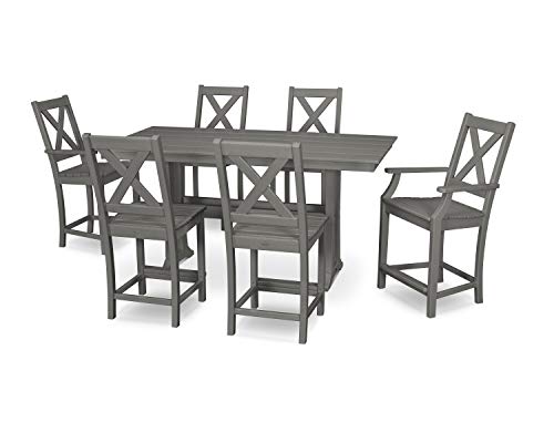 POLYWOOD® Braxton Counter Set, Slate Grey