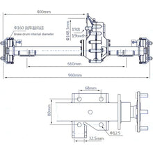 Giuqa Rear Axle Assembly for EZGO Golf Cart 1994-Up TXT (Updated Version)