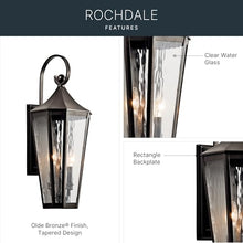 Kichler Rochdale Outdoor Wall Light, Olde Bronze