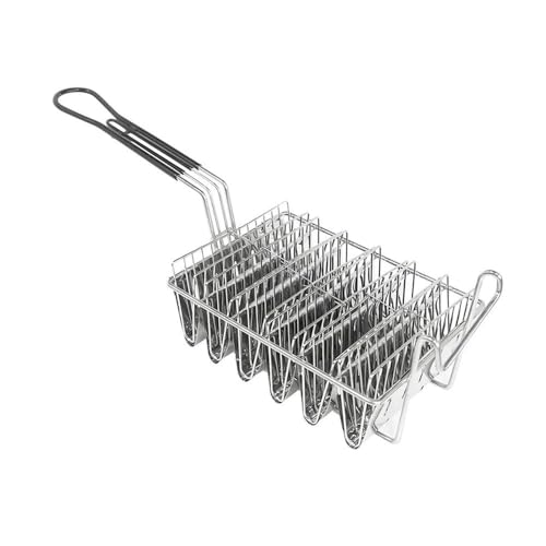 Frying basket Fryer Basket Stainless Steel Tortilla for, Holds 8 Shells, U-shaped, Flat Base(Small)