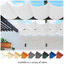 HOFUNTRE Retractable Wave Canopy Pergola Cover，pergola Shade Cover Retractable，Wave Sunshade Net，Fine Workmanship, Effective Sun Protection, Comfortable Outdoor Experience(W:2.5m/8.2ft*L:20m/65ft)