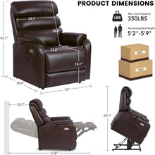 UOPYNE Dual Motor Power Lift Recliner with Heat Massage for Elderly