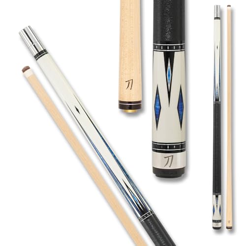 KATANA KAT03 Pool Cue Cream/Black Sapphire Blue Diamonds 20oz