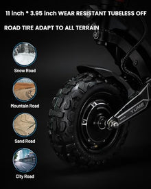 M YUME SCOOTER Raptor Electric Scooter Dual Drive 60V 6000W 50MPH Off Road Black