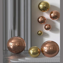 YDJIANCAI 1 Pcs Stainless Steel Gazing Ball, Mirror Polished Hollow Ball Reflective Garden Sphere, Seamless Gazing Globe for Home Garden Ornament Decorations Rose Color(Size:18.89 in/48 cm)