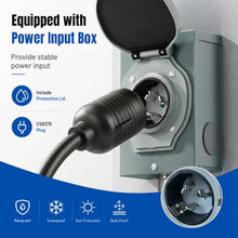 POOAMY 50Amp Generator Manual Transfer Switch 10-Circuits, 120/240V, 12500Watts, NEMA 3R, Heavy Duty Safety Switch for Indoor and Outdoor Use
