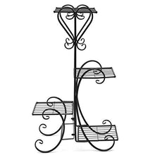 SIDUFHAOPKLL 4 Tiers Metal Home Flower Seeds Plant Display Stand Garden Instruments Pot Storage Rack Shelf Gardening Tools and Equipment