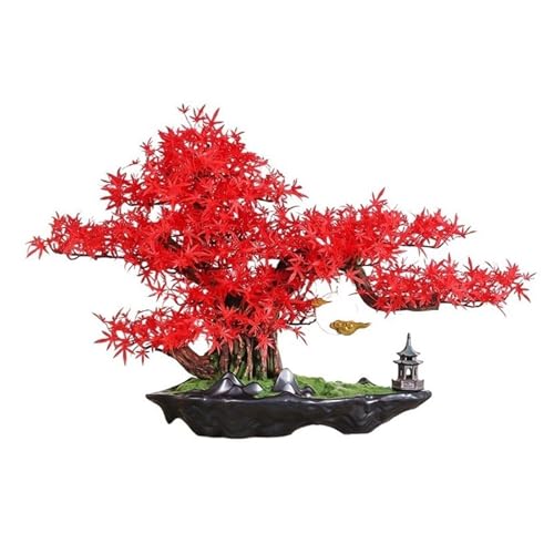YXIANG56Q Fake Plants Simulation Tree Bonsai Hotel Living Room Desktop Ornaments Modeling High-end Luxury Fake Greenery Landscaping Bonsai Tree