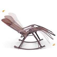 Zero Gravity Lounge Chair, Sun Rocking Patio Deck Chair, Reclining Garden Chair - Portable Reclining Chair with Folding Cushion and Comfortable Cotton Pad for Outdoor Use - Supports 440 lbs (C) (B)