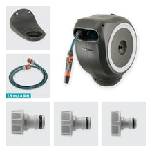 Gardena Rollup S Wall Hose Box 15 m, Turquoise, Black, Grey, Orange, White, 15m