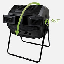 Kitchen Compost Bin, 42 Gallons Large Capacity Composter, Dual Chamber Outdoor Garden Compost Bin Heavy Duty, UV Protected Turning Barrel Tumbling Composter,Indoor Compost Bin with Lid