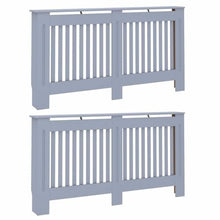 Engineered Wood Radiator Cover 2 Pcs Grey 59.84x7.48x32.09 In
