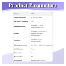 Anemometer Weather Station 0-40m/s Wind Speed Direction Rainfall Sensors Module(Style E)
