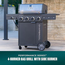 Charbroil Performance Series 4-Burner Gas Grill Cabinet with Side Burner, Gray - 463254025