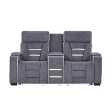 U1895 Grey P2 Console Reclining Loveseat With IS and LED
