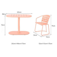 GLigeT Balcony Table and Chair Set Modern Iron Outdoor Balcony Table and Chairs Set Small Apartment Outdoor Chair Leisure Coffee Table Patio Garden Furniture Set Bistro Table Set (Color : B-Chair)