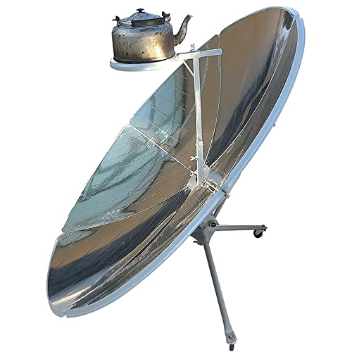 Portable Solar Cooker, 1800W 1.5m Diameter Camping Outdoor Solar Cooker, Parabolic Focal Spot Temperature:700-1000°C, Sun Oven for Solar Heating, Outdoor Barbeque Picnic