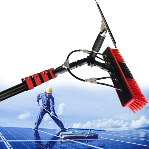 Solar Panel Cleaning Brush/Window Cleaning/Water Fed Telescopic Brush/Extendable Cleaner Conservatory Roof Suitable for Photovoltaic Panel Cleaning Trucks Window,24FT(7.2M)