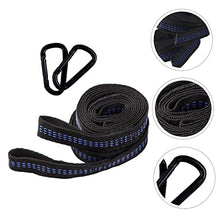 MaGiLL 4 Sets Hammock Strap Camping Hammock Swing Hammock Chair Hanging Strap Carabiner Swing Hanging Kit Heavy Duty Hammock Swing Hook Kit Hammock Fixed Buckle Tree Polyester Outdoor