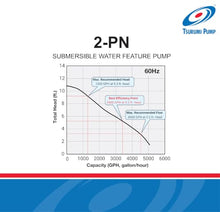 Tsurumi Pump 2PN 1/5HP, 115V, Submersible Pond & Waterfall Pump, Stainless Steel, 85GPM, 2" Discharge