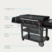 Charbroil 36" Performance Series Deluxe Propane Gas Griddle with Cart 4 Burner Flat Top Grill, Black - 463285924