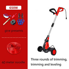 650W Corded Electric Lawnmower Telescopic Pole Small Household New Lawn Mower 220 Volt Three Round School Factory Lawn Mower A zhengzilu