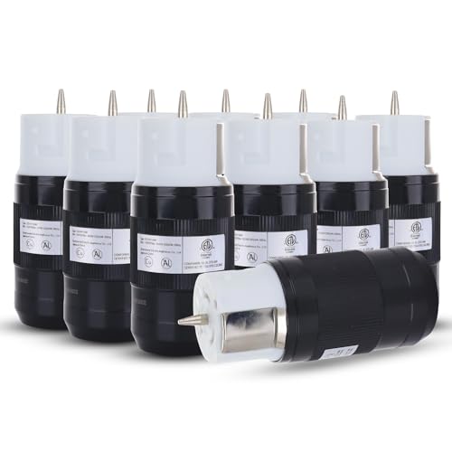 Shopcorp 50 Amp Generator Plug，50 Amp Generator Connector (Female), 125 Volt / 250 Volt, CS6364 | 10 Pack
