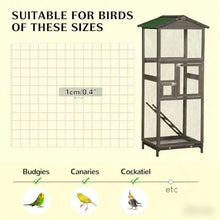 Sturdy Wooden Bird House with Natural Cedar Finish, Ventilated Design and Easy-Clean Slide-Out Tray for Backyard Songbirds (Green + Light Grey + Wood)