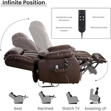 HTERWQEA Electric Heating Massage Lift Recliner Chair for Elderly