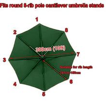 OREKPOT 3m Replacement Canopy for Offset Patio Umbrella 8 Ribs Garden Umbrella Cover Outdoor Sunshade for Pool and GardenWaterproof Fabric，Burgundy Single top3m(10ft)