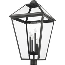 Z-Lite 579PHXLXR-BK Talbot Outdoor Post, 4-Light 240 Total Watts, Black