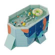 TQQEPOOL Summer Portable Kids Play Pool,Foldable PVC Dog Pet Swimming Pool,Outdoor Swimming Kiddie Pool for Kids and Dogs Cats (Color : C, Size : 2.6m)