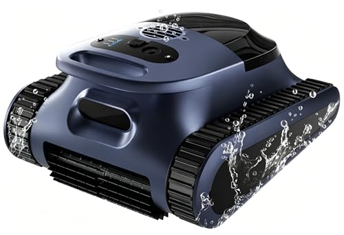 Sat30 Sonar Navigation Pool Vacuum for Inground Above Ground Pools, Climb Stairs Pool Cleaner with 3 Modes, Powerful Suction, Self-Parking, Wall&Waterline Cleaning Pool Robot, Clean Up to 2150 Sq.Ft