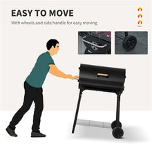 Offset Charcoal Smoker Grill Combo, 2-in-1 Barrel Style Grill & Smoker, Dual Shelves, Storage Rack & Wheels, for Backyard & Camping