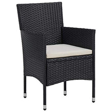 DYRJDJWIDHW Outdoor Furniture Sets Clearance,muebles,Outdoor Seating Furniture,5 Piece Patio Dining Set Black Poly Rattan and Acacia WoodSuitable for Patio, Garden, Gazebo Low