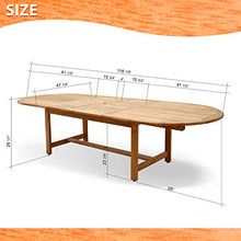 Brampton Certified Teak 9-Piece Outdoor Dining Table Set Brown