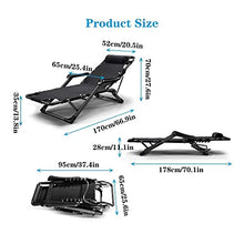 YYBOES Sun Loungers,Heavy Duty Folding Chair,Sun Lounger Recliner Reclining Deck Chairs Waterproof and Adjustable for Beach Patio Garden Furniture Camping Outdoor Office