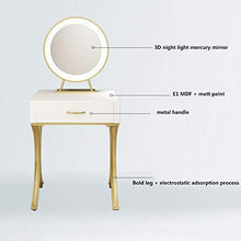 Side End Table Vanity Set with LED Mirror Cushioned Stool Dressing Table Vanity Makeup Table with Sliding Drawer , Makeup Organizers Separately Console table , side table 3 Sizes for Living Room Bedro